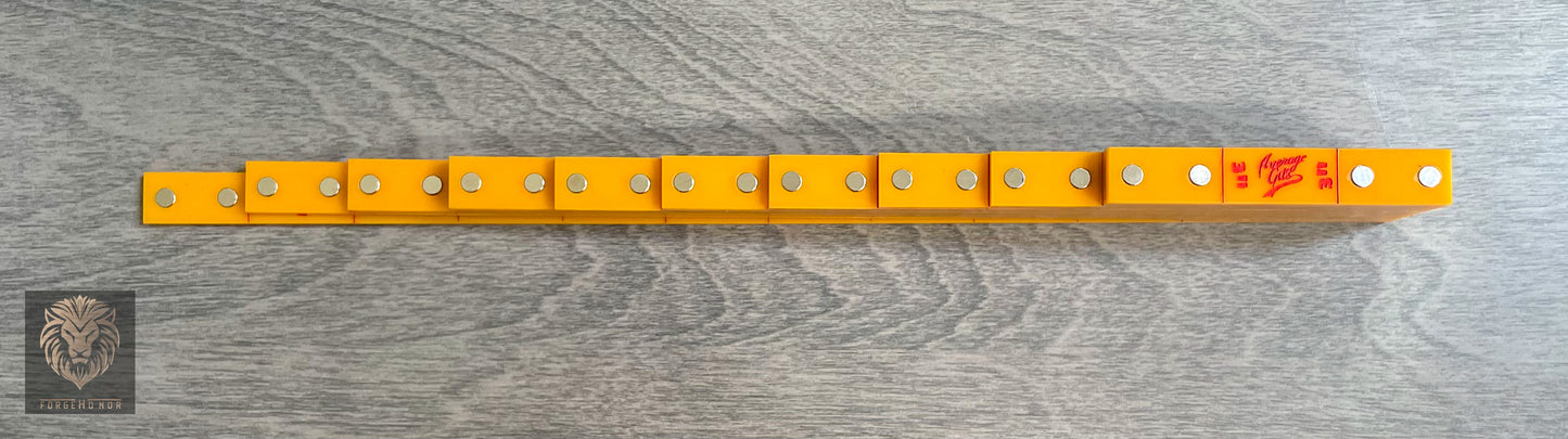 Miniature Wargaming Tabletop Measurement Tool – 14-Piece Modular Magnetic Gauge Set for Warhammer, AoS & 40K