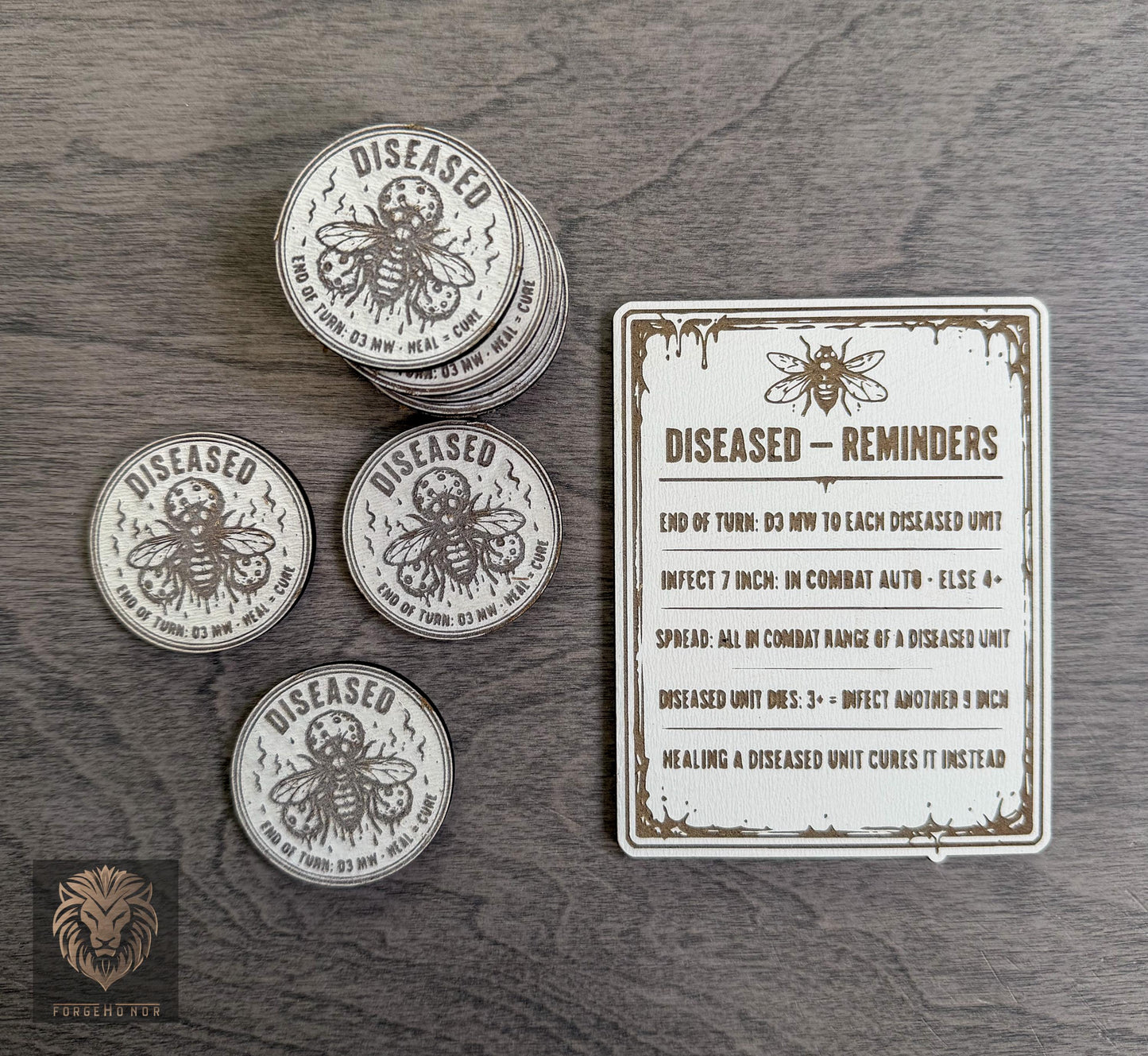 Nurgle Diseased Tokens + Reminders Card