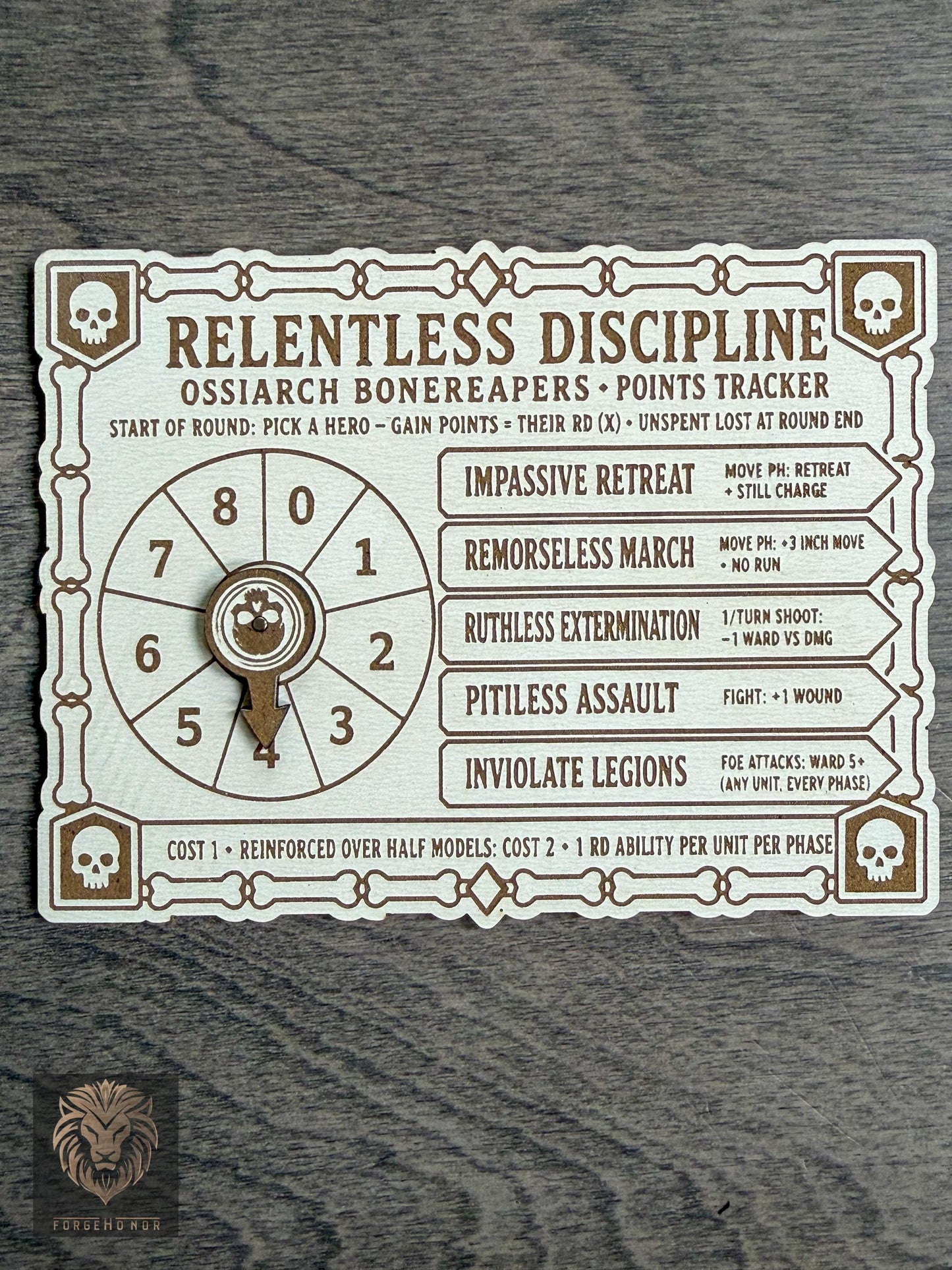 Ossiarch Bonereapers Relentless Discipline Tracker