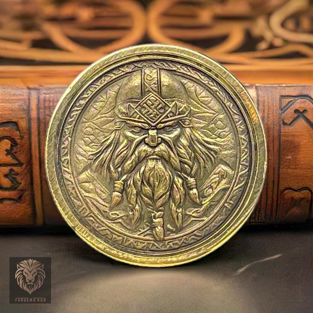 ForgeHonor Custom Brass Coin – 32mm Fantasy Collectible