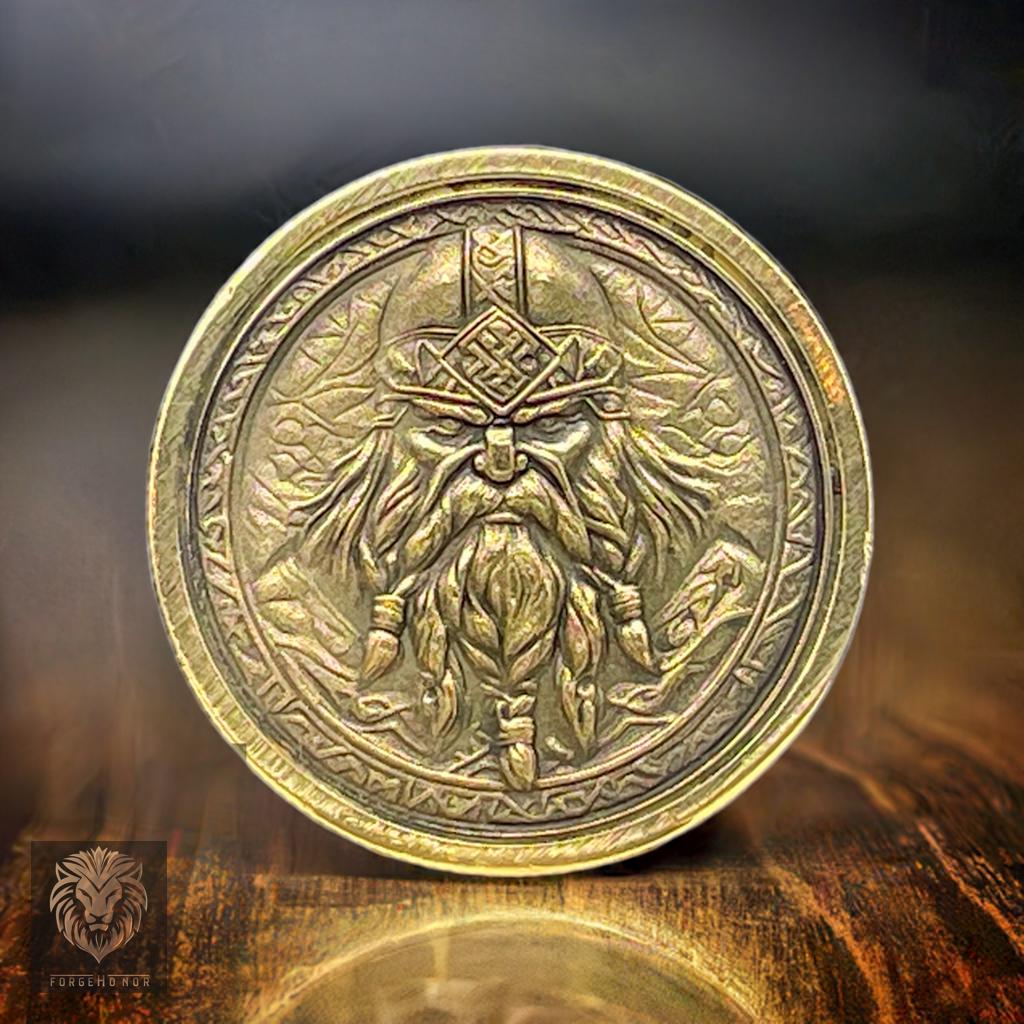 ForgeHonor Custom Brass Coin – 32mm Fantasy Collectible