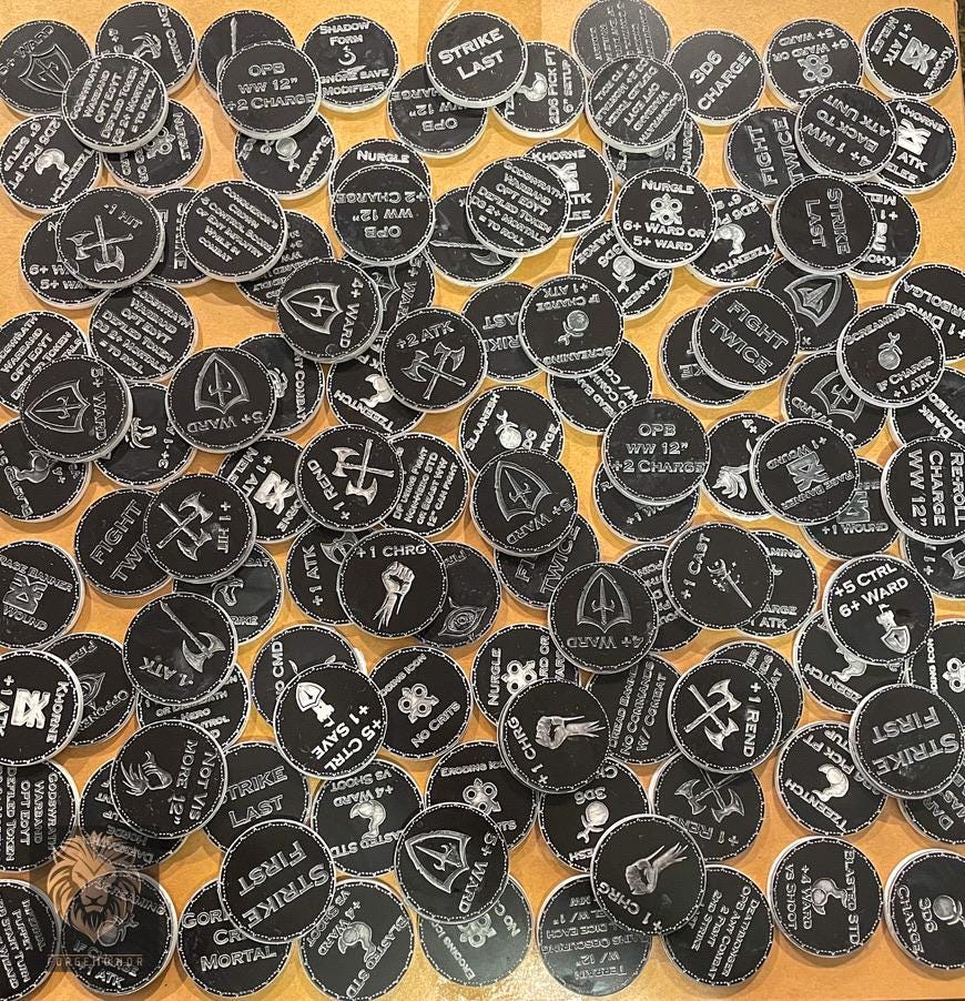 Slaves to Darkness Army Tokens | AOS 4th Edition Game Reminders