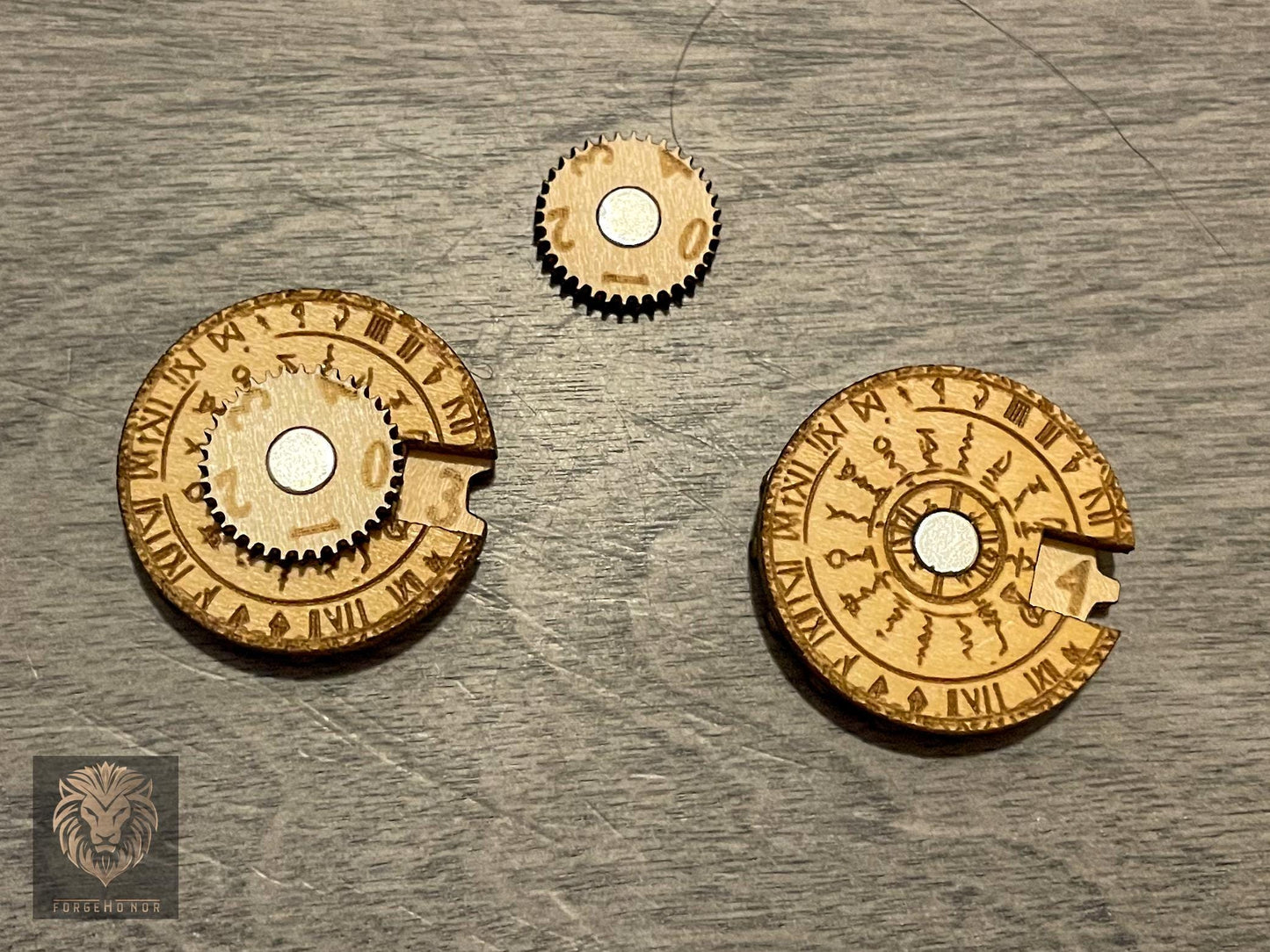 Magnetized Wargaming Counters (Set of 5) | Wooden Tabletop Dial, 0-49