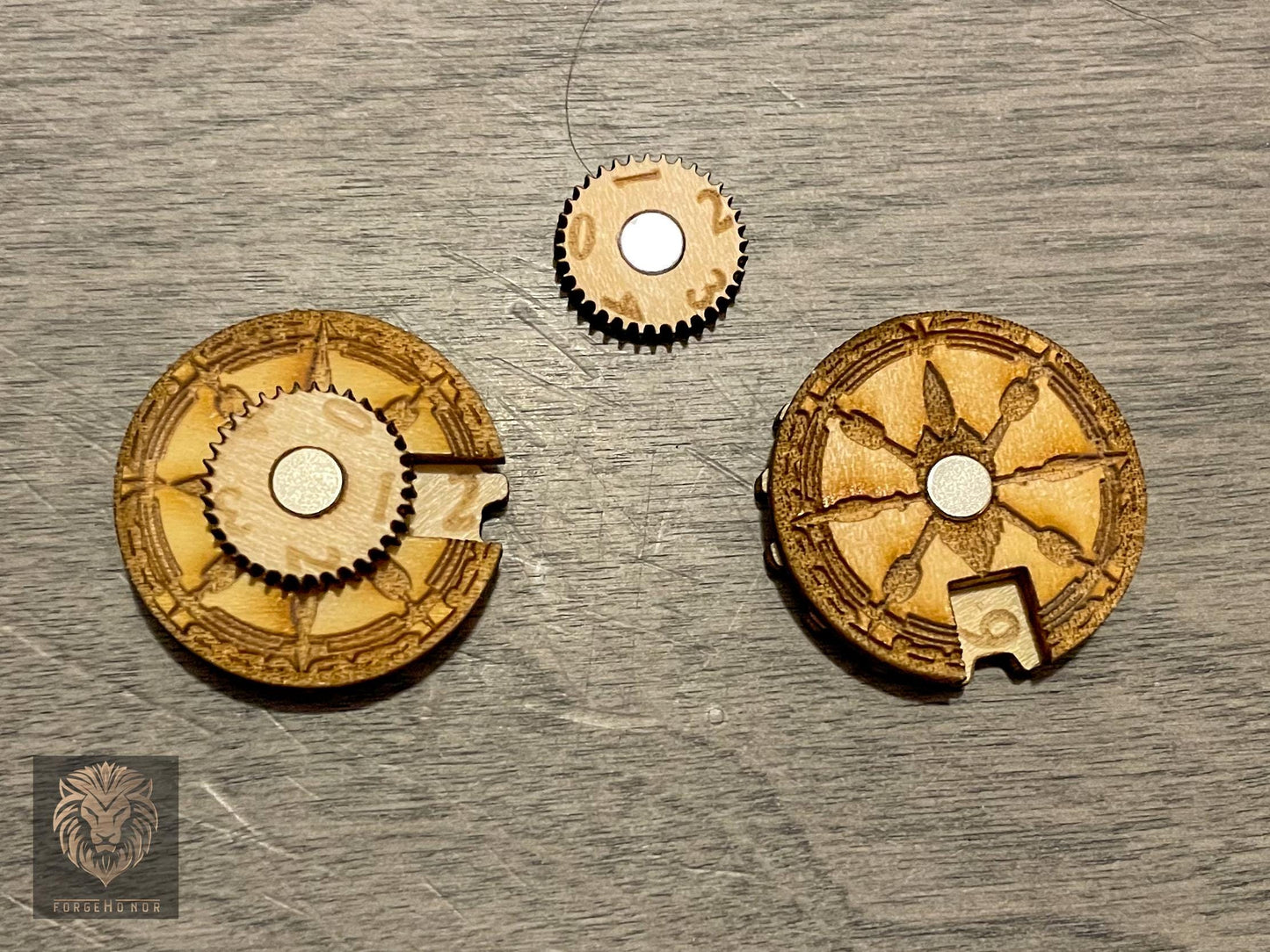 Magnetized Wargaming Counters (Set of 5) | Wooden Tabletop Dial, 0-49