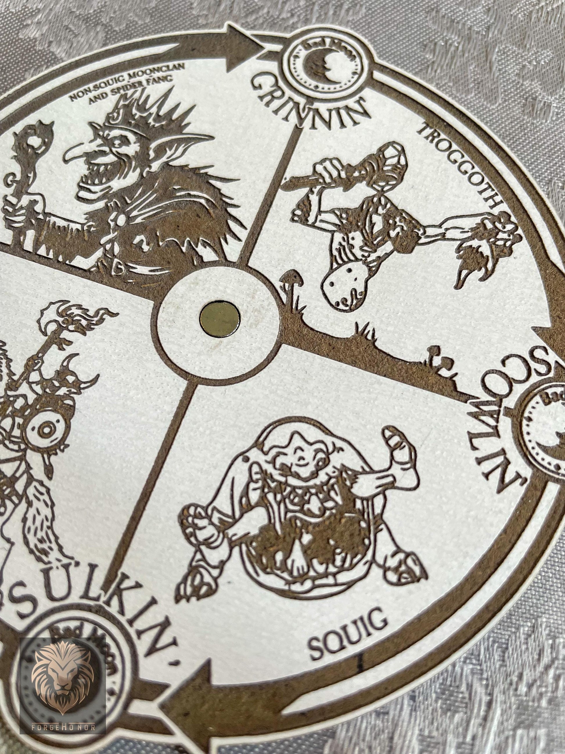 Gloomspite Gitz Bad Moon Tracker wooden Age of Sigmar tabletop tool