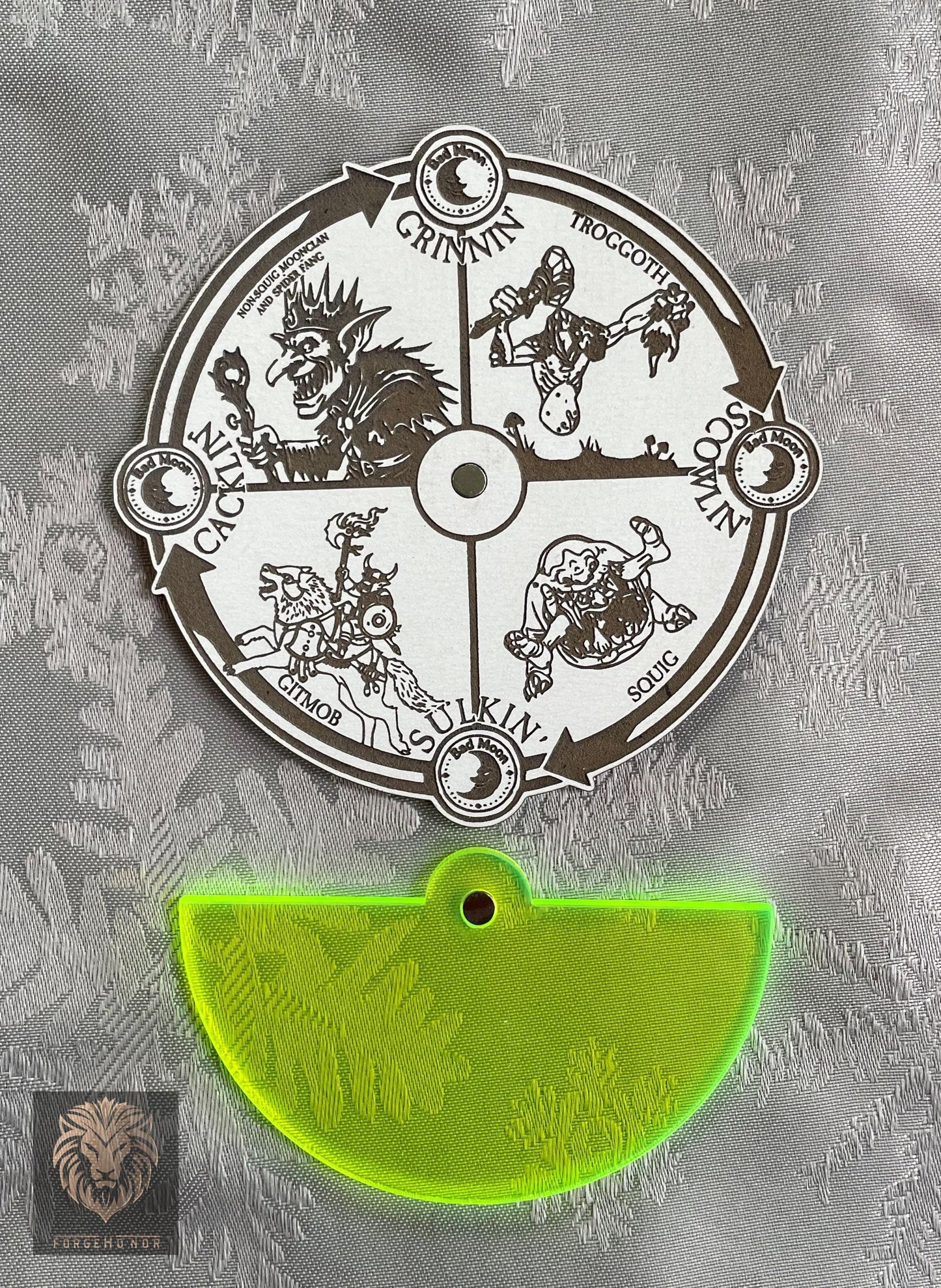 Gloomspite Gitz Bad Moon Tracker wooden Age of Sigmar tabletop tool