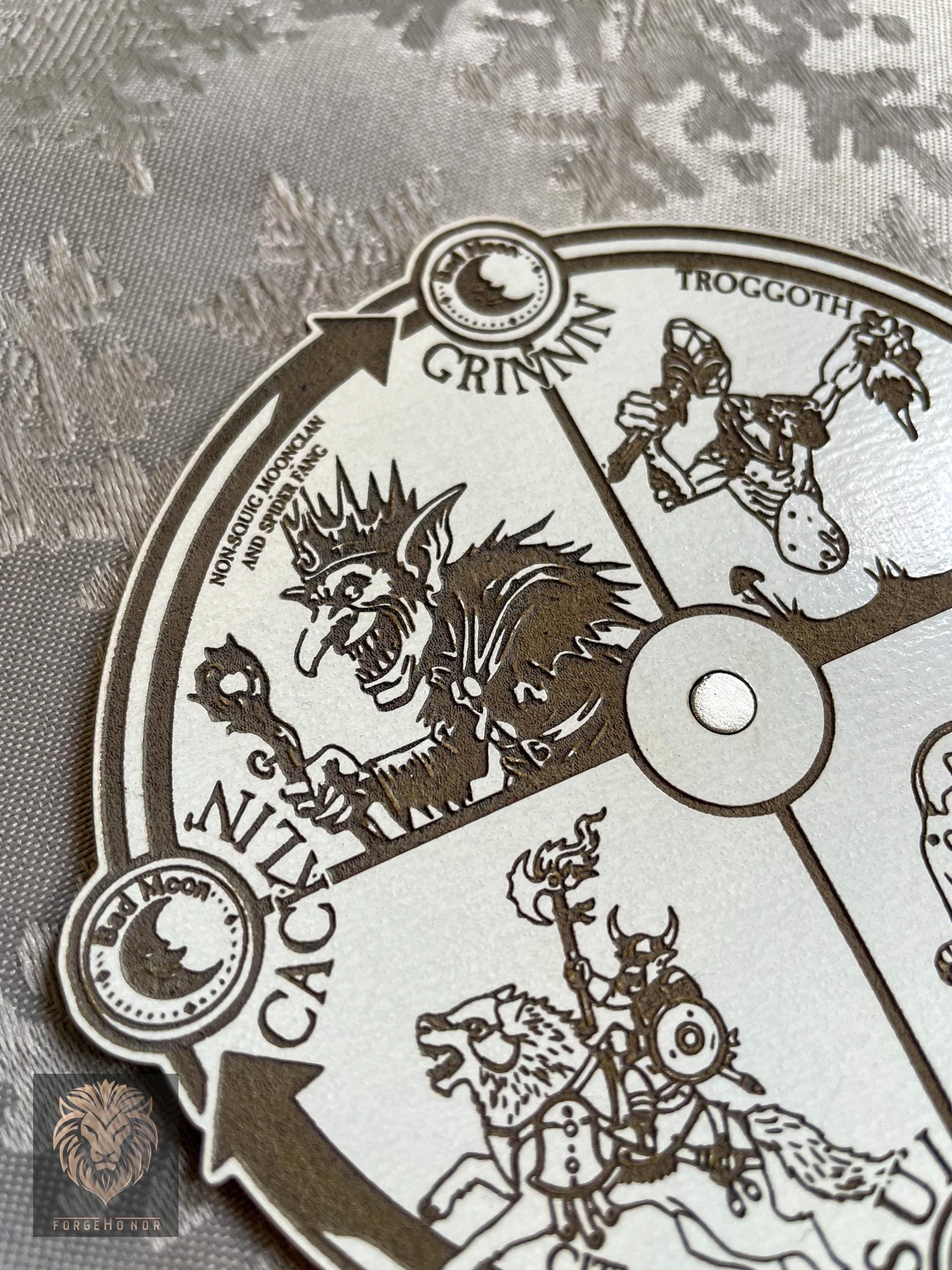 Gloomspite Gitz Bad Moon Tracker wooden Age of Sigmar tabletop tool