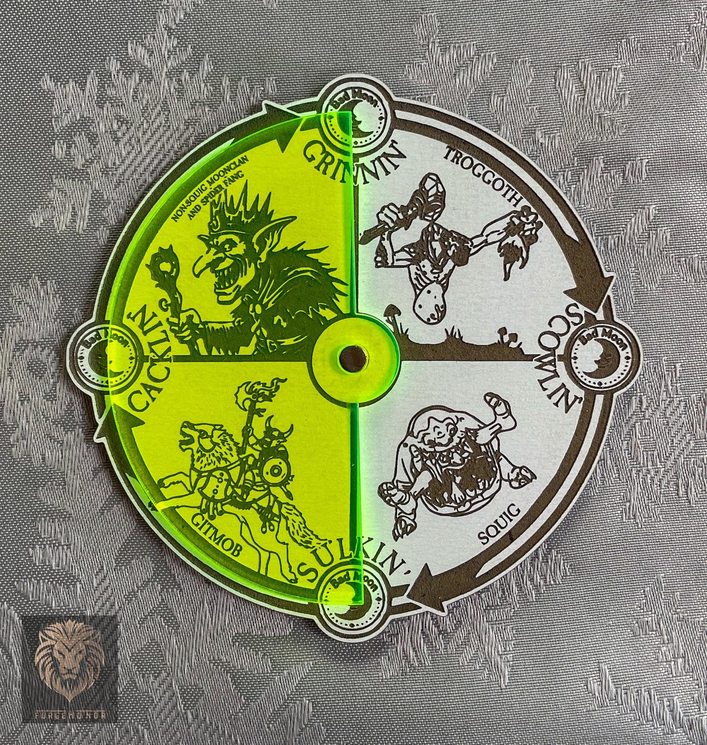 Gloomspite Gitz Bad Moon Tracker wooden Age of Sigmar tabletop tool