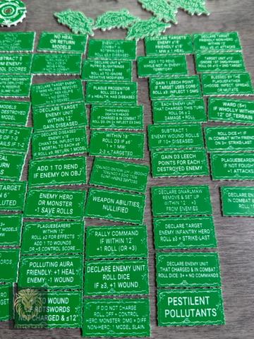 Maggotkin of Nurgle Army Reminder Tokens | 106 Piece AOS 4E Gaming Set