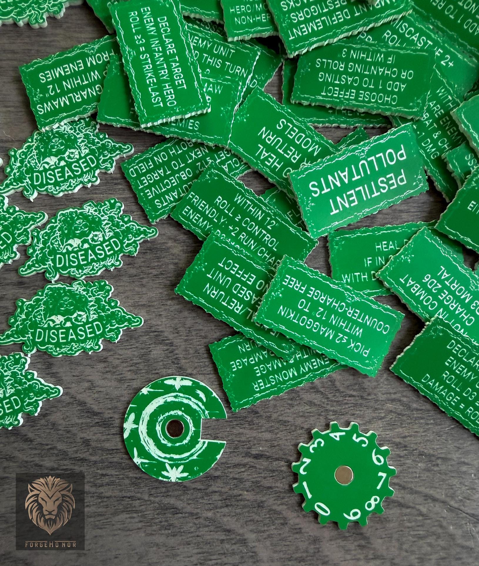 Maggotkin of Nurgle 106 piece Age of Sigmar army reminder token set - product photo 6