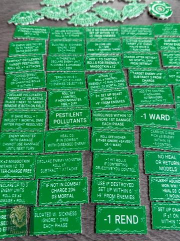 Maggotkin of Nurgle 106 piece Age of Sigmar army reminder token set - product photo 8