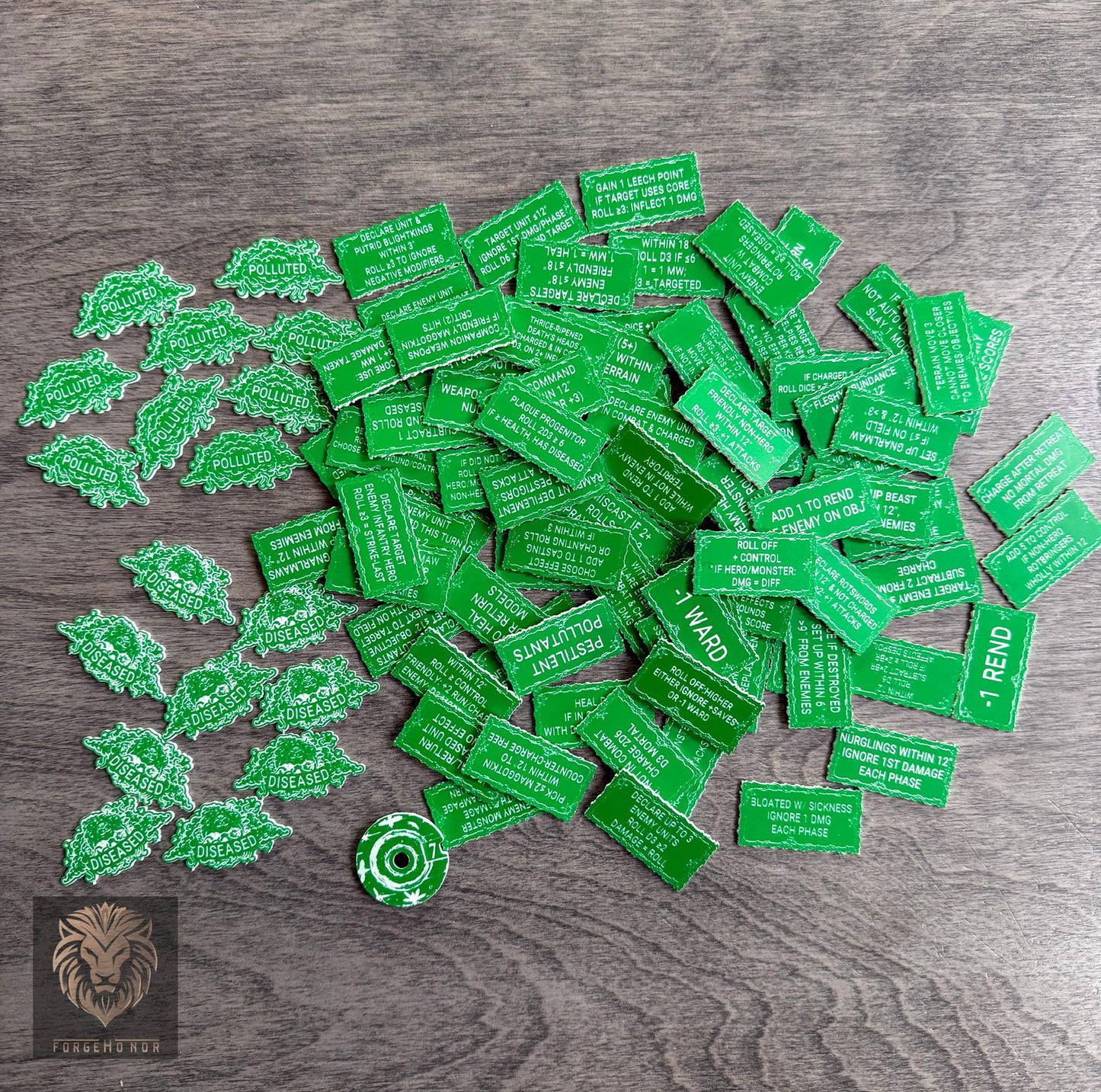 Maggotkin of Nurgle 106 piece Age of Sigmar army reminder token set - product photo 2