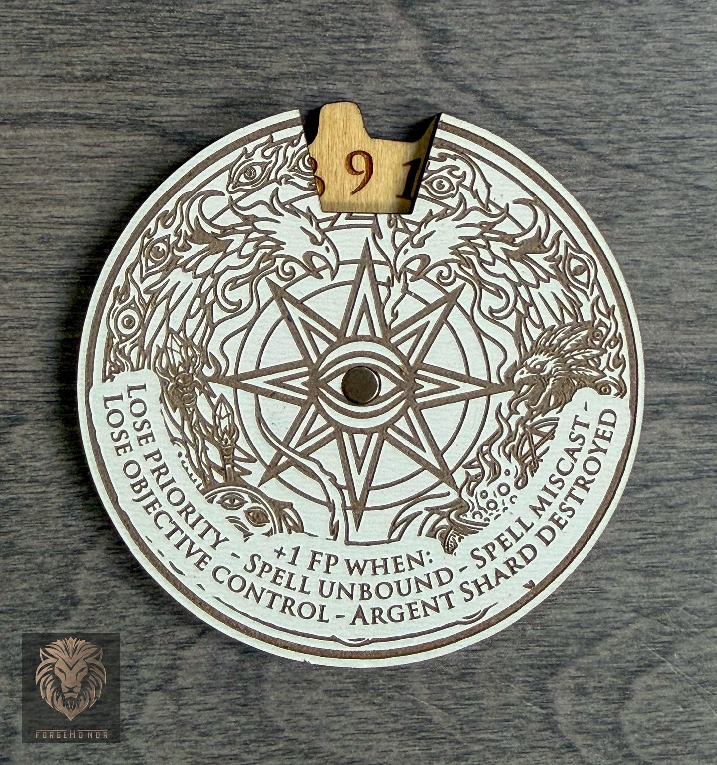 Tzeentch Fate Point Tracker | Magnetic Dial Counter 0-18 for Age of Sigmar