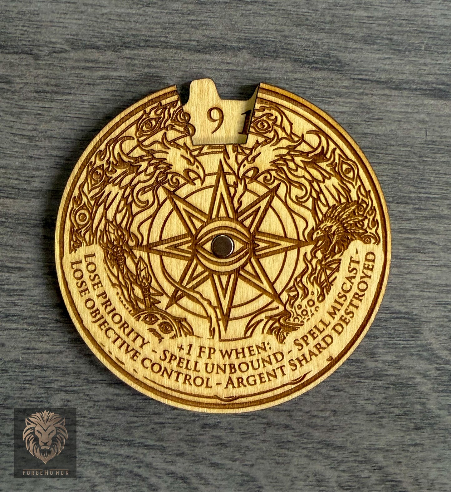 Tzeentch Fate Point Tracker | Magnetic Dial Counter 0-18 for Age of Sigmar