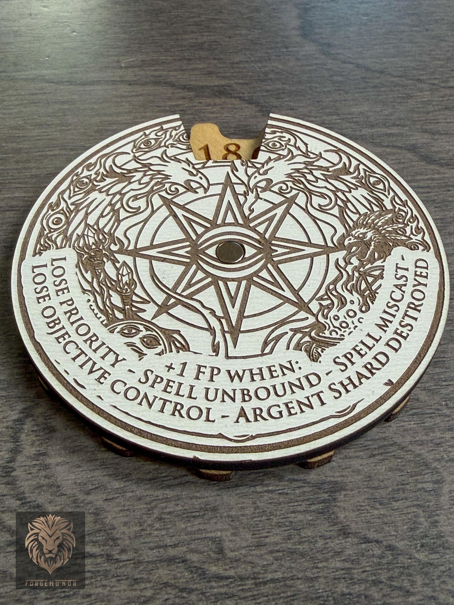 Tzeentch Fate Point Tracker | Magnetic Dial Counter 0-18 for Age of Sigmar