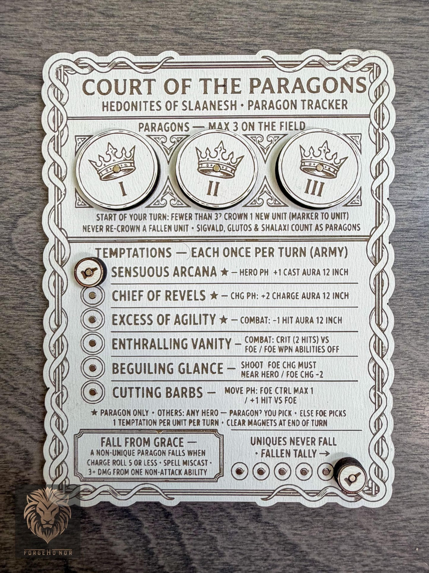 Slaanesh Paragon Tracker "Court of the Paragons"