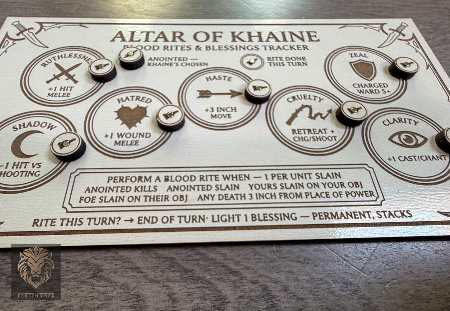 Daughters of Khaine "Altar of Khaine" Blood Rites Tracker