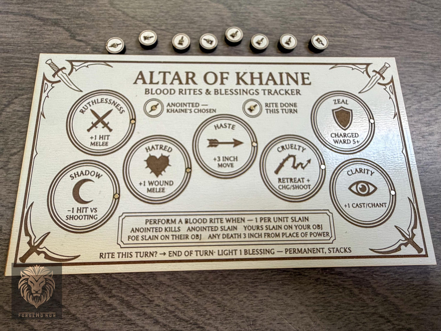 Daughters of Khaine "Altar of Khaine" Blood Rites Tracker