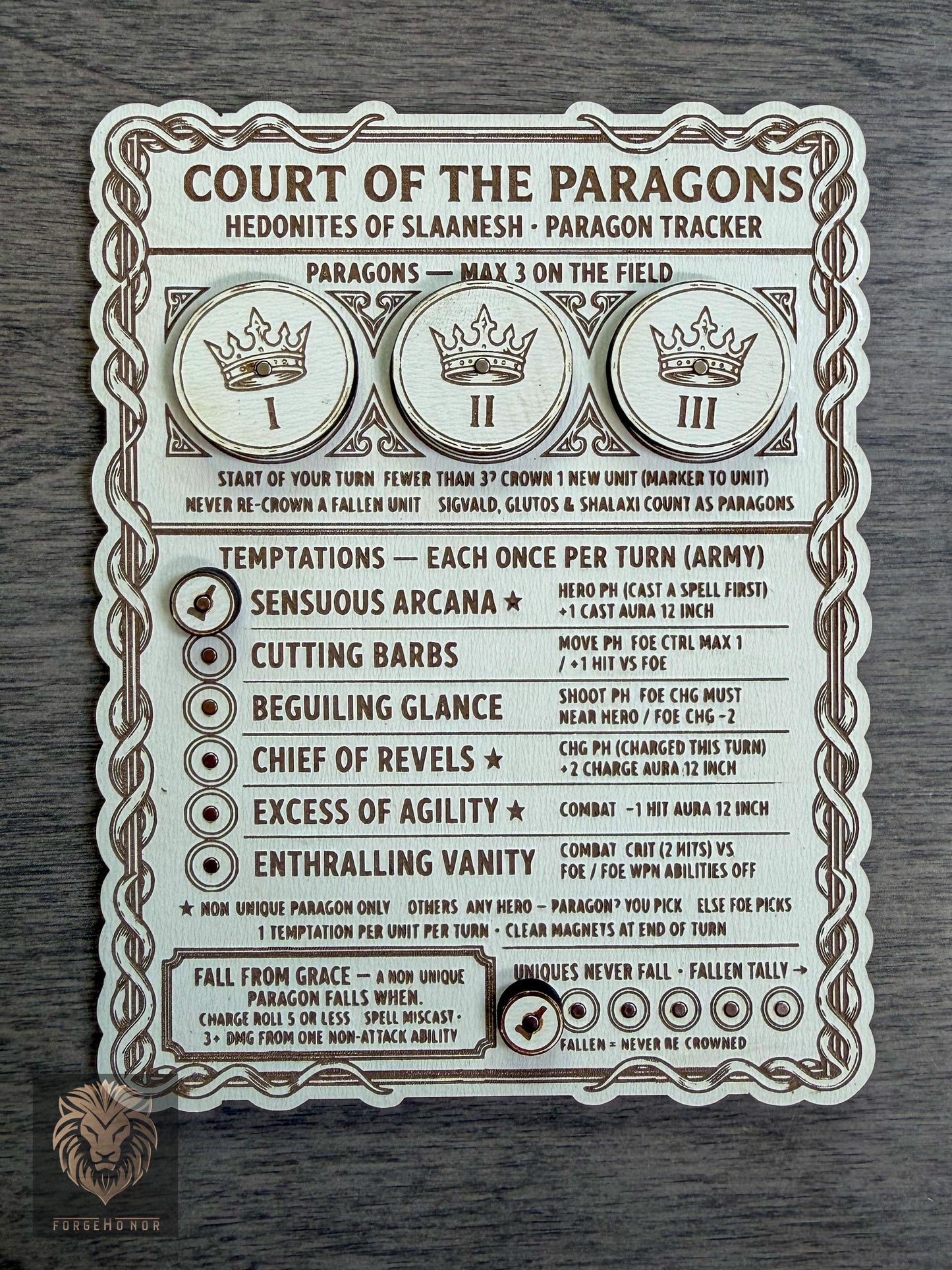 Slaanesh Paragon Tracker "Court of the Paragons"
