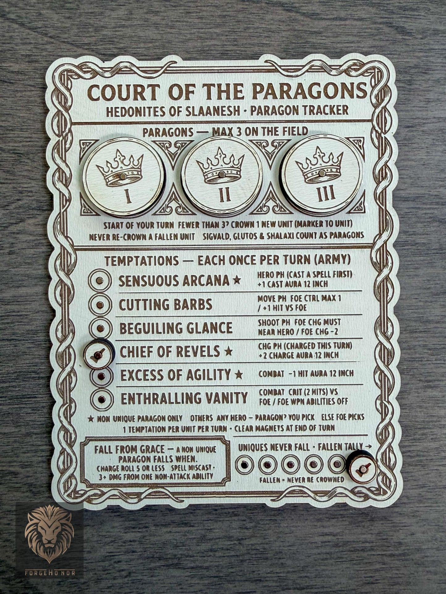 Slaanesh Paragon Tracker "Court of the Paragons"