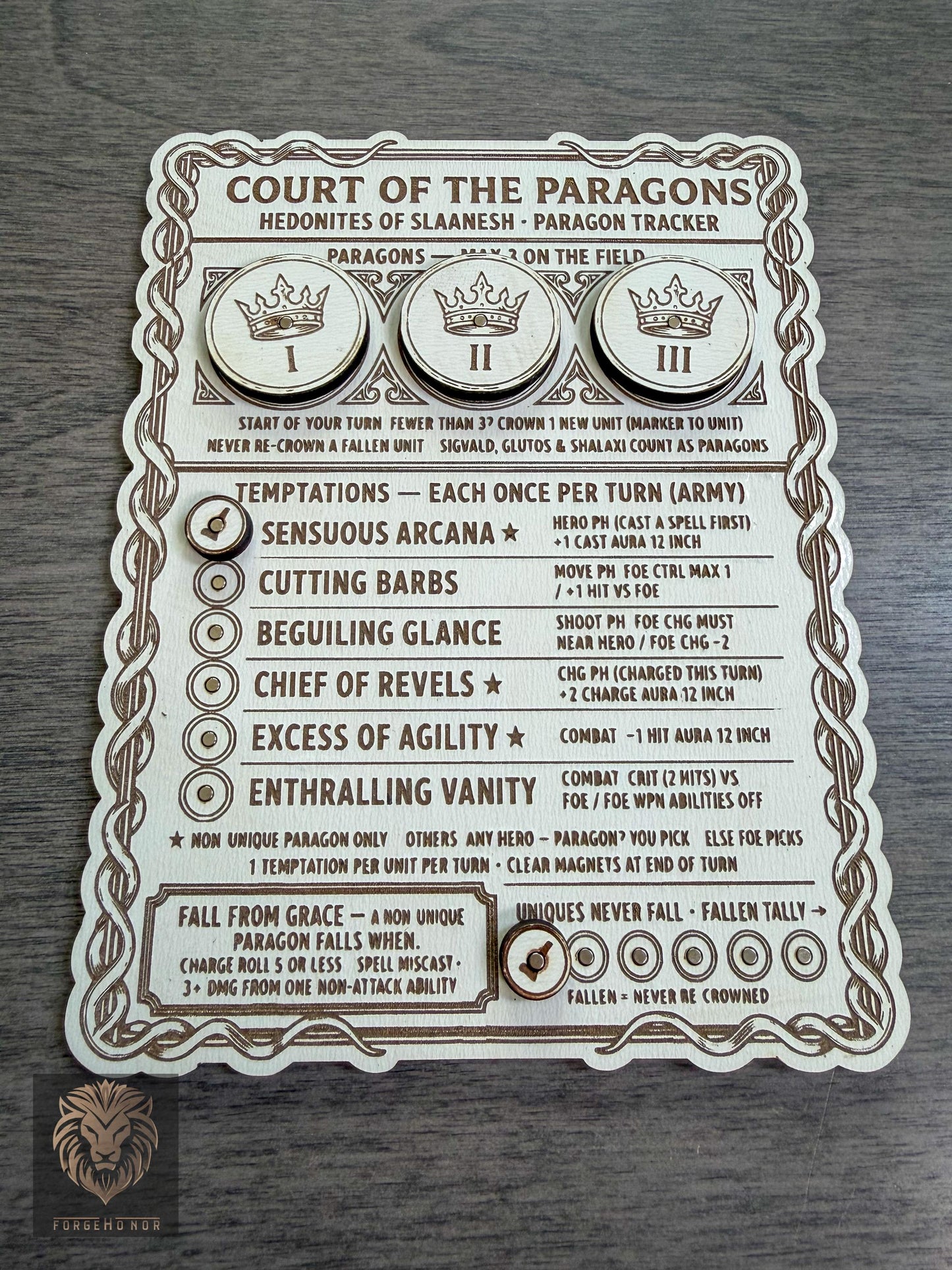 Slaanesh Paragon Tracker "Court of the Paragons"
