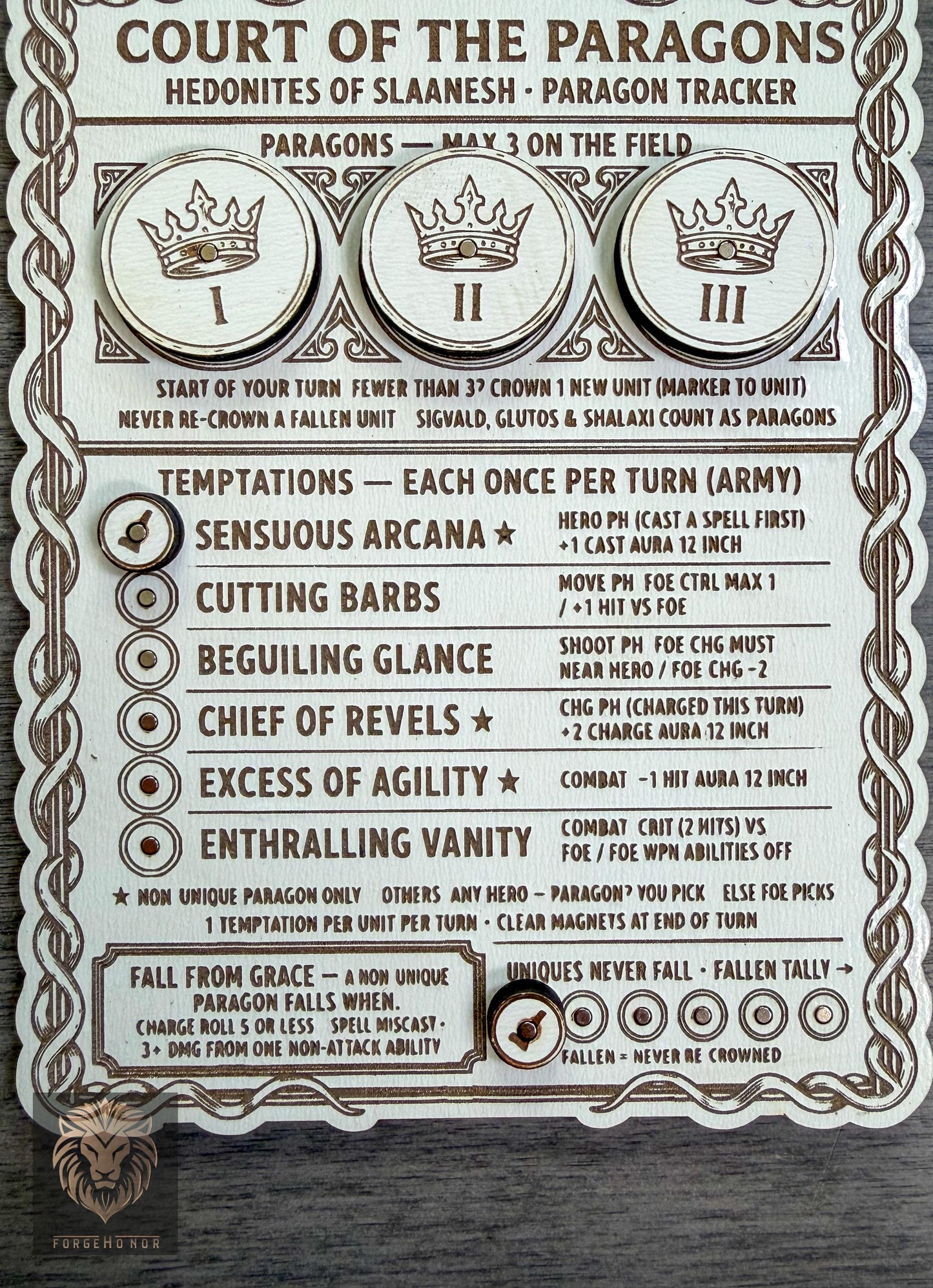 Slaanesh Paragon Tracker "Court of the Paragons"