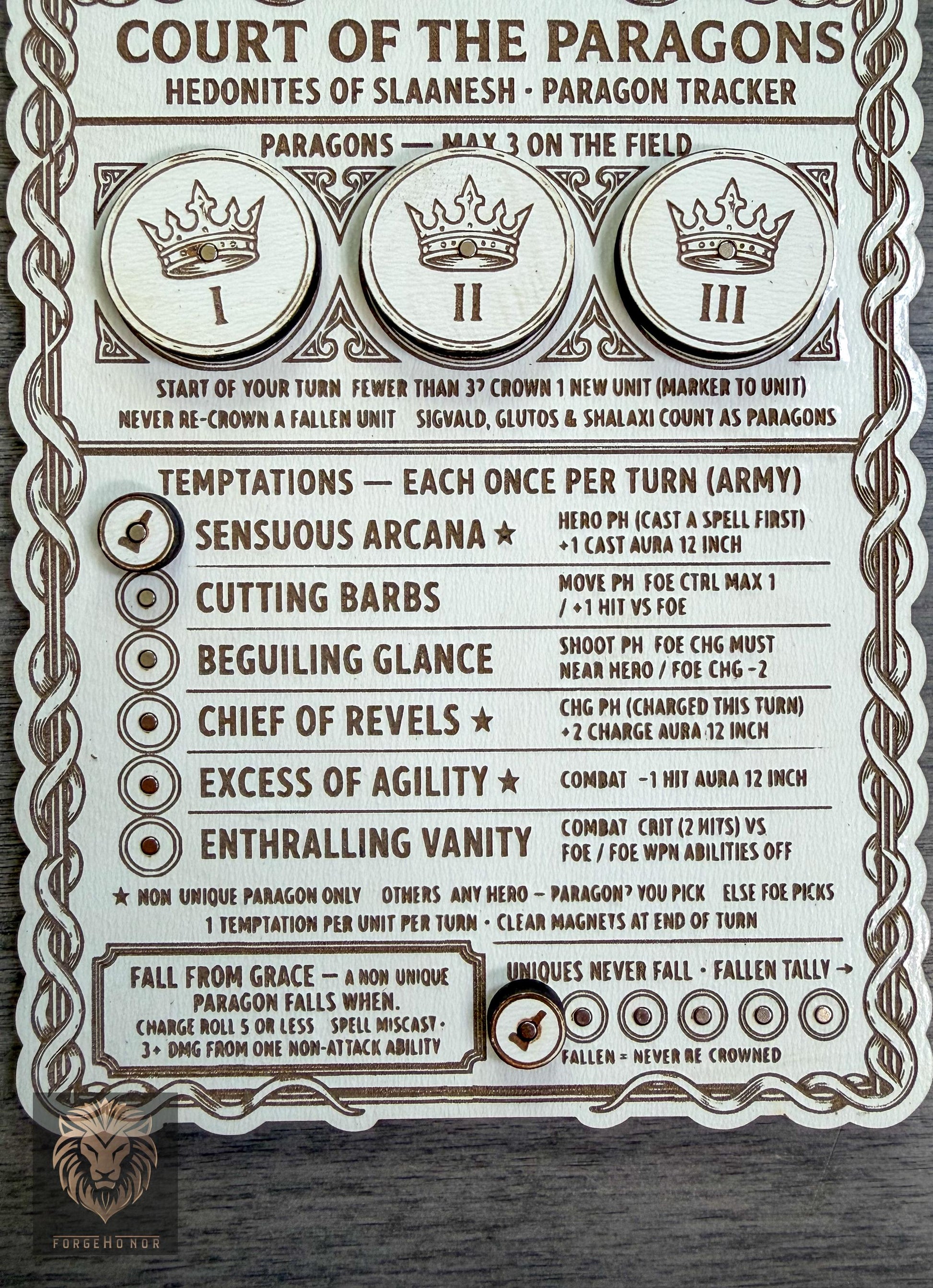 Slaanesh Paragon Tracker "Court of the Paragons"