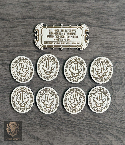 Khorne Blood-Drenched Weapon Tokens by Forge Honor - real product photo 1