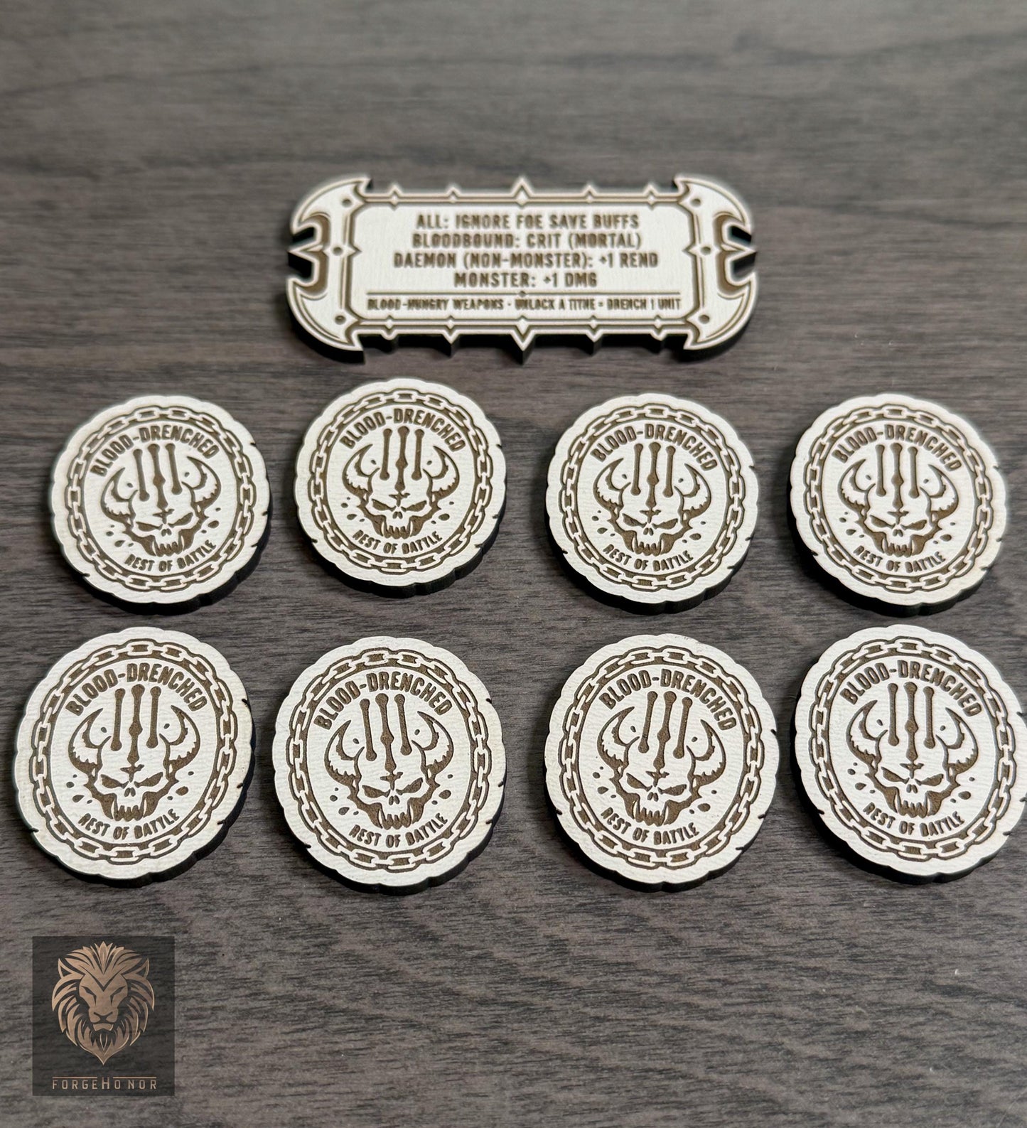 Khorne Blood-Drenched Weapon Tokens