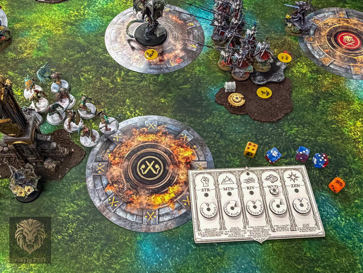 Lumineth Realm Lords Rune Tracker | Laser Engraved Magnetic Dial Board for Age of Sigmar