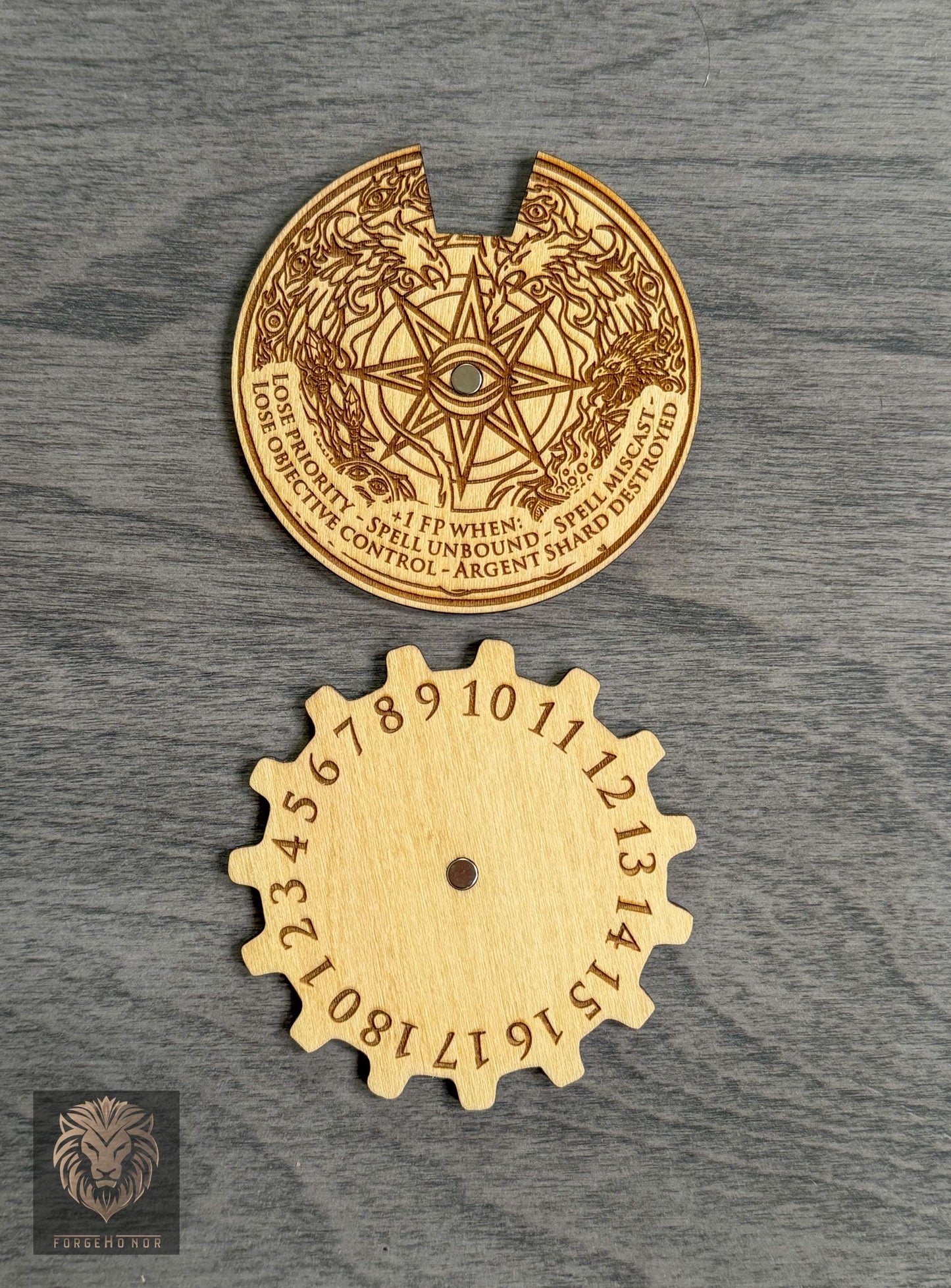 Tzeentch Fate Point Tracker | Magnetic Dial Counter 0-18 for Age of Sigmar