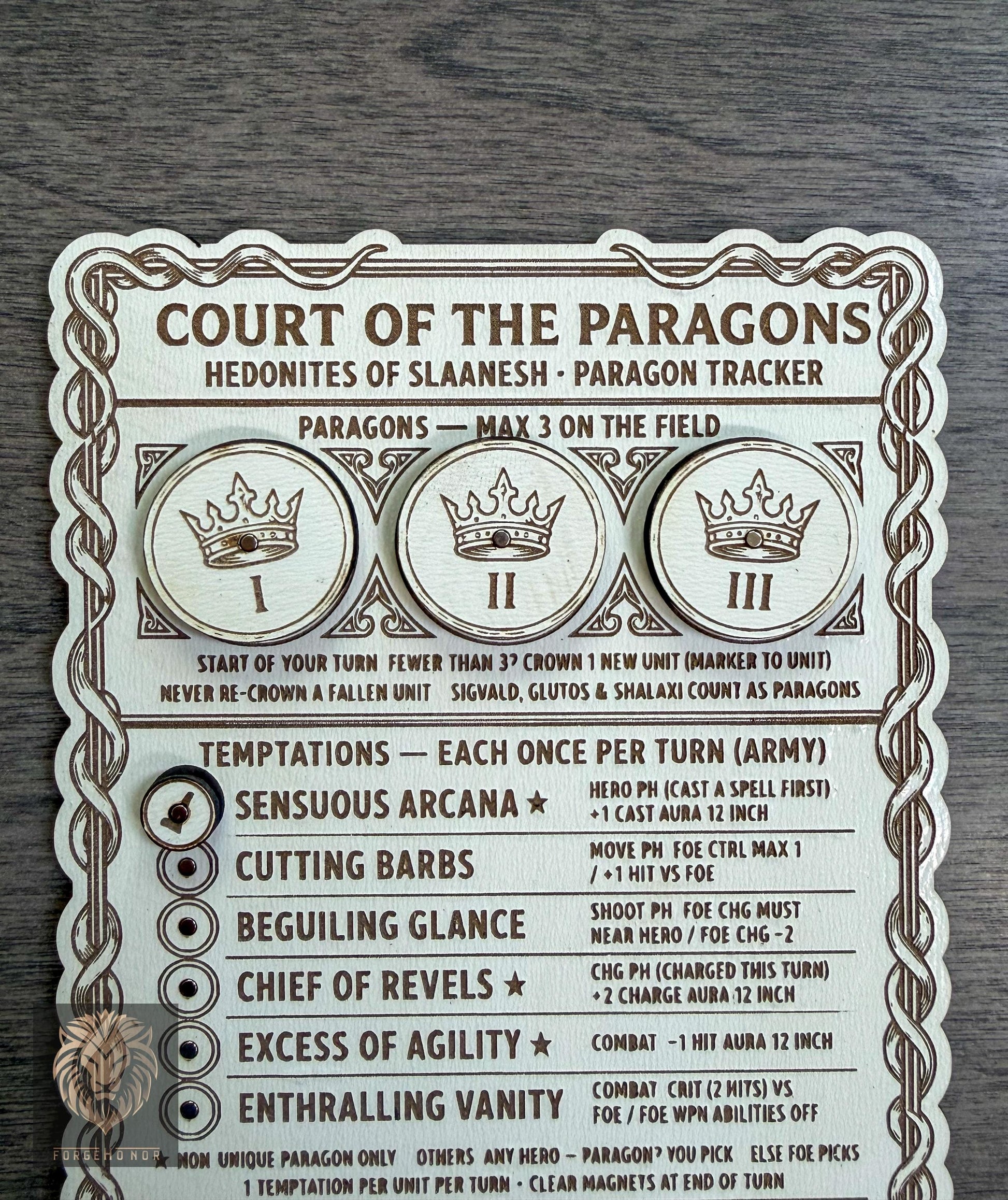 Slaanesh Paragon Tracker "Court of the Paragons"
