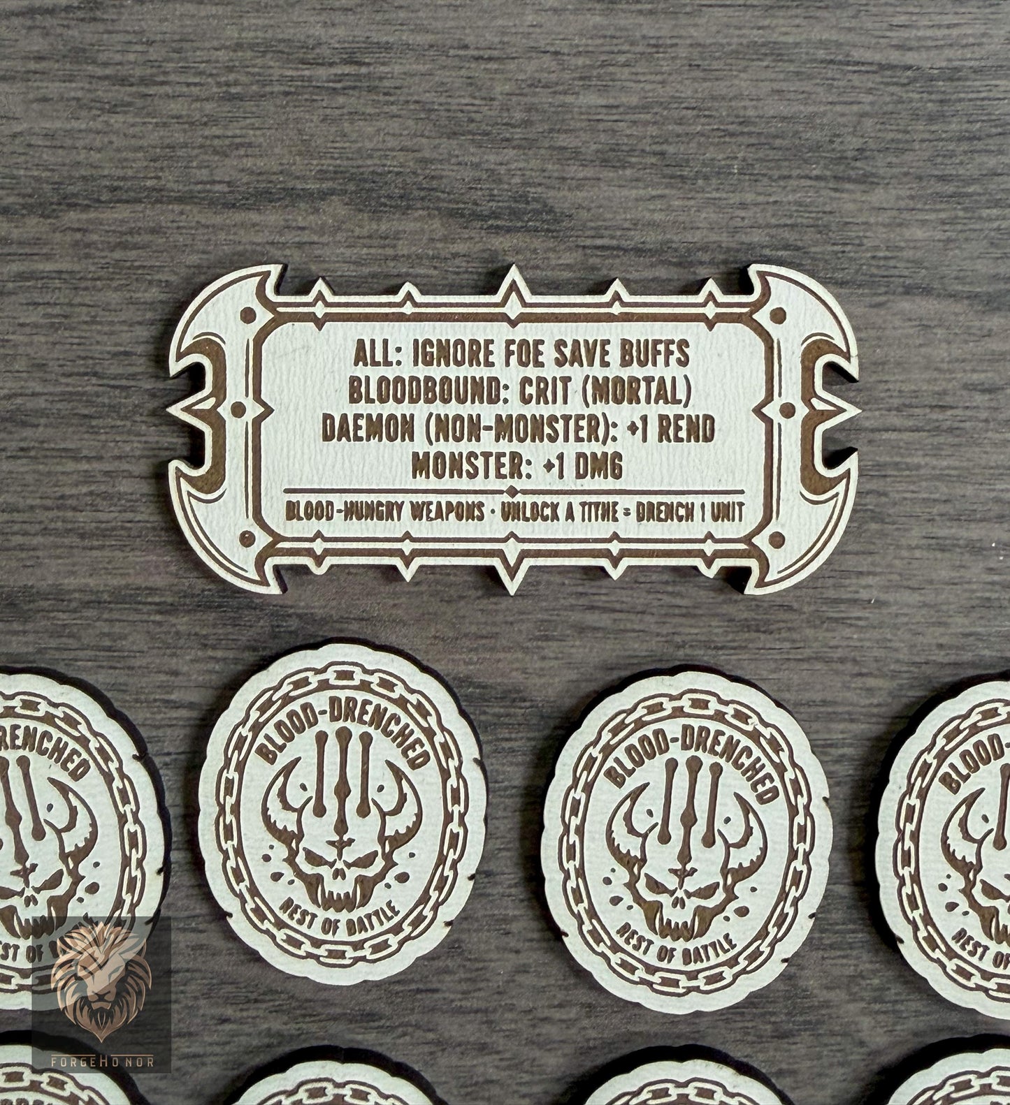 Khorne Blood-Drenched Weapon Tokens